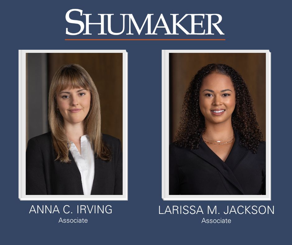 Shumaker Expands Talent with the Addition of Anna C. Irving and Larissa